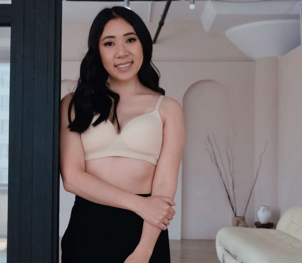 Moonrise Pocketed T‑Shirt Bra - Buff - P's One-Stop Shop 