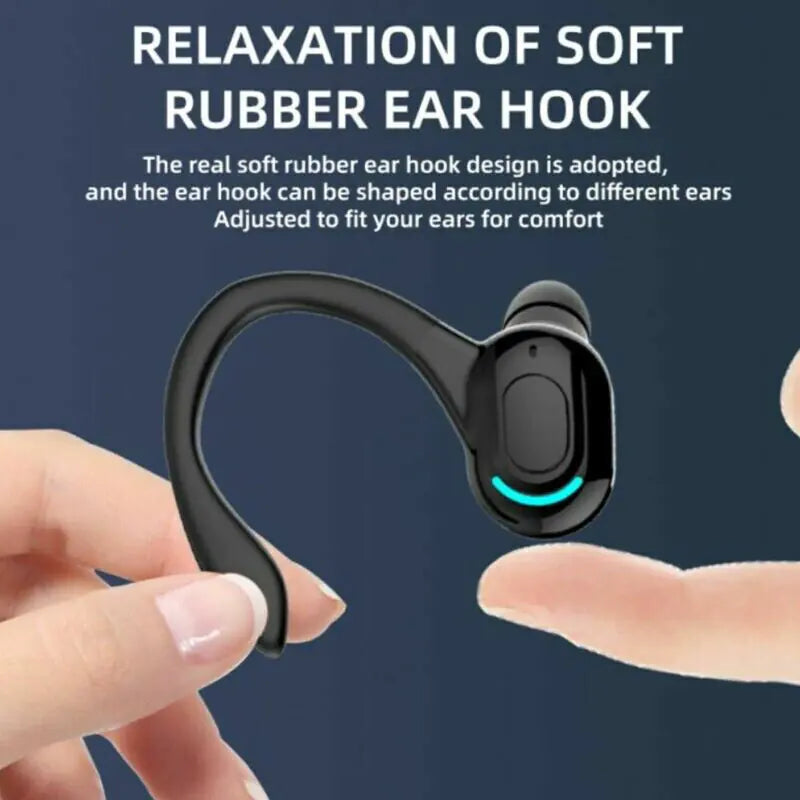 New Bluetooth 5.1 Headset Wireless Earbuds Earphones Stereo Headphones Ear Hook - P's One-Stop Shop 