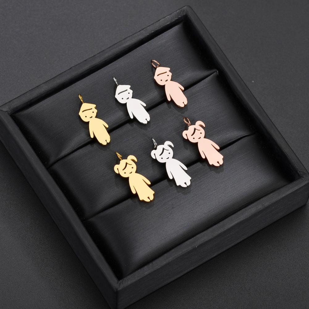Personalized Boy Girl Kids Pendant Necklace Women Child Engraved Name Date Family Jewelry - P's One-Stop Shop 