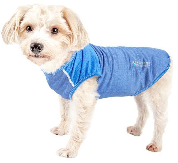 Pet Life ® Active 'Aero-Pawlse' Quick-Dry and 4-Way-Stretch Yoga Fitness Dog T-Shirt Tank Top - P's One-Stop Shop 