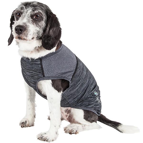 Pet Life ® Active 'Aero-Pawlse' Quick-Dry and 4-Way-Stretch Yoga Fitness Dog T-Shirt Tank Top - P's One-Stop Shop 