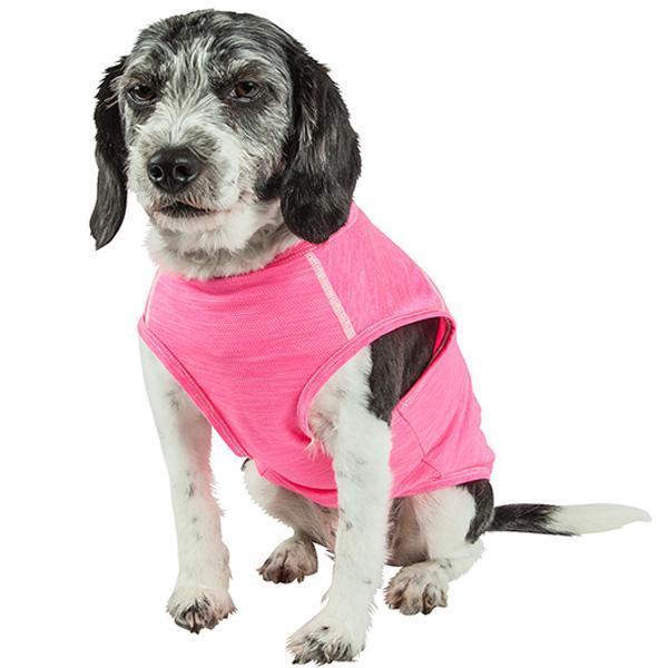 Pet Life ® Active 'Aero-Pawlse' Quick-Dry and 4-Way-Stretch Yoga Fitness Dog T-Shirt Tank Top - P's One-Stop Shop 