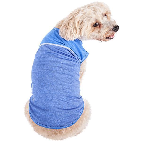 Pet Life ® Active 'Aero-Pawlse' Quick-Dry and 4-Way-Stretch Yoga Fitness Dog T-Shirt Tank Top - P's One-Stop Shop 