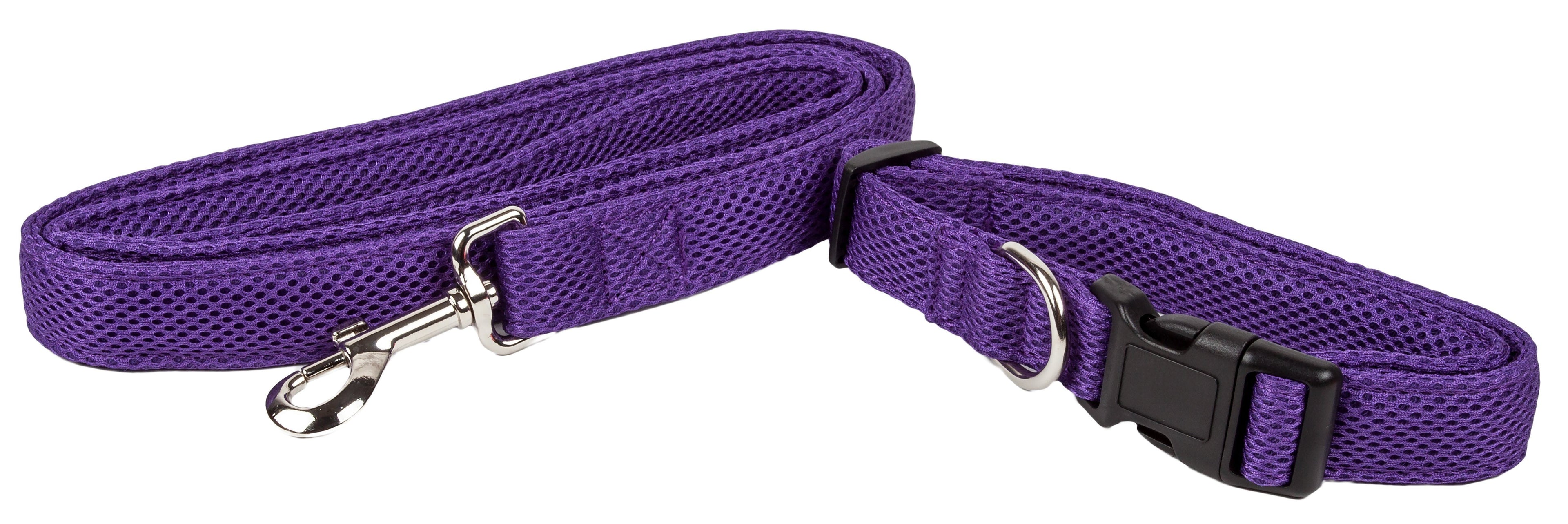 Pet Life ® 'Aero Mesh' 2-In-1 Breathable and Adjustable Dual-Sided Mesh Dog Leash and Collar - P's One-Stop Shop 