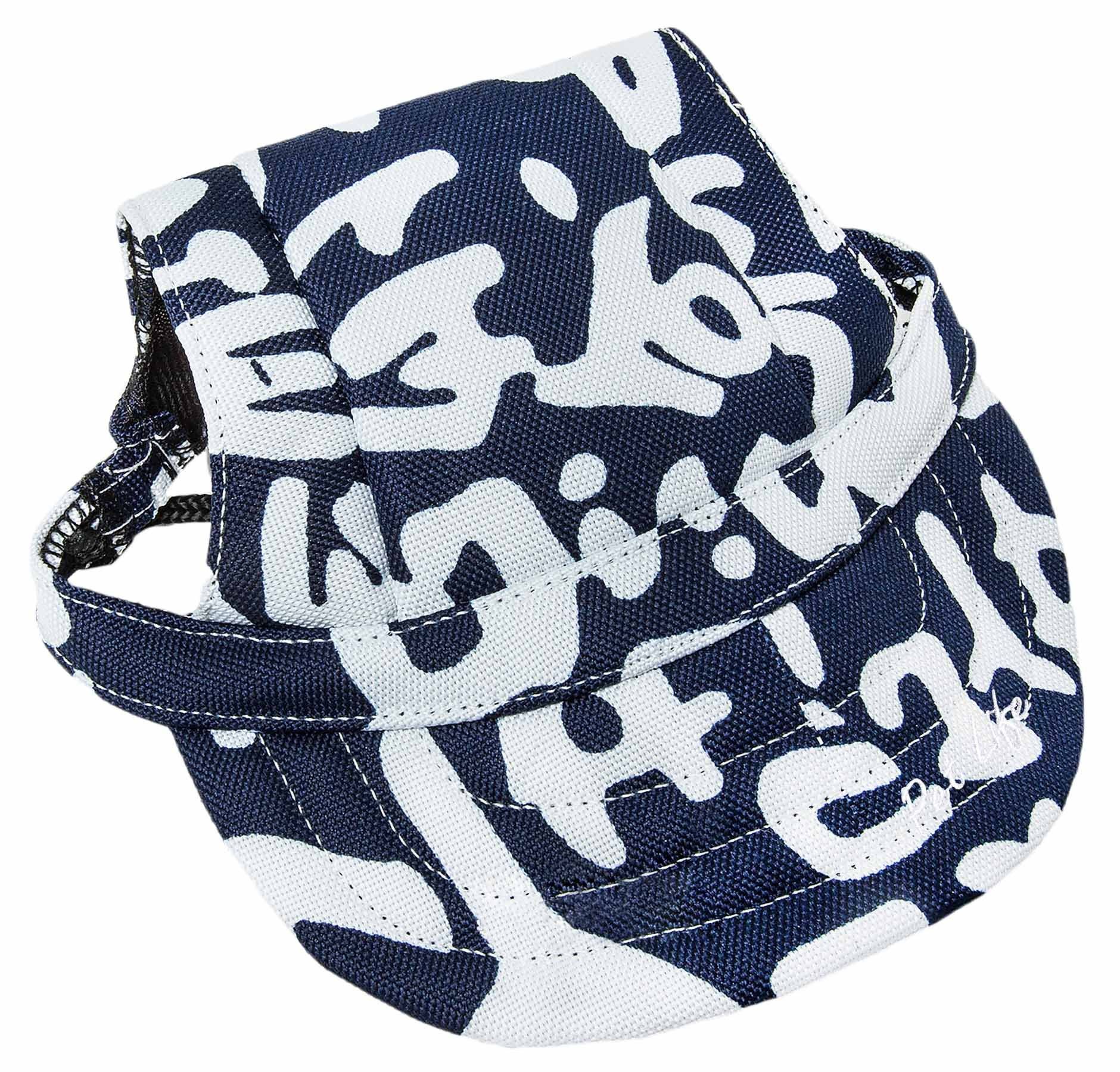 Pet Life ®  'Bone Cappa' Graffiti Sculptured Uv Protectant Adjustable Fashion Dog Hat Cap - P's One-Stop Shop 
