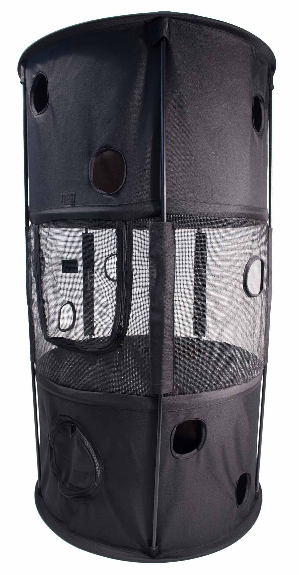 Pet Life ® 'Climber-Tree' Play-Active Travel Collapsible Lightweight Kitty Cat Tree House Lounger - P's One-Stop Shop 
