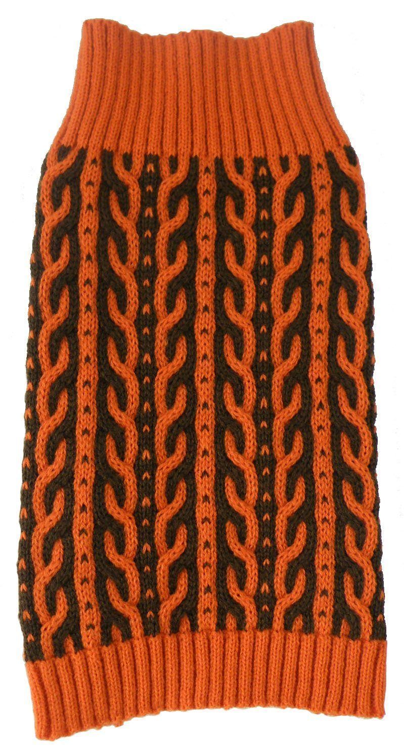 Pet Life ® 'Harmonious' Dual Color Weaved Heavy Cable Knitted Fashion Designer Dog Sweater - P's One-Stop Shop 