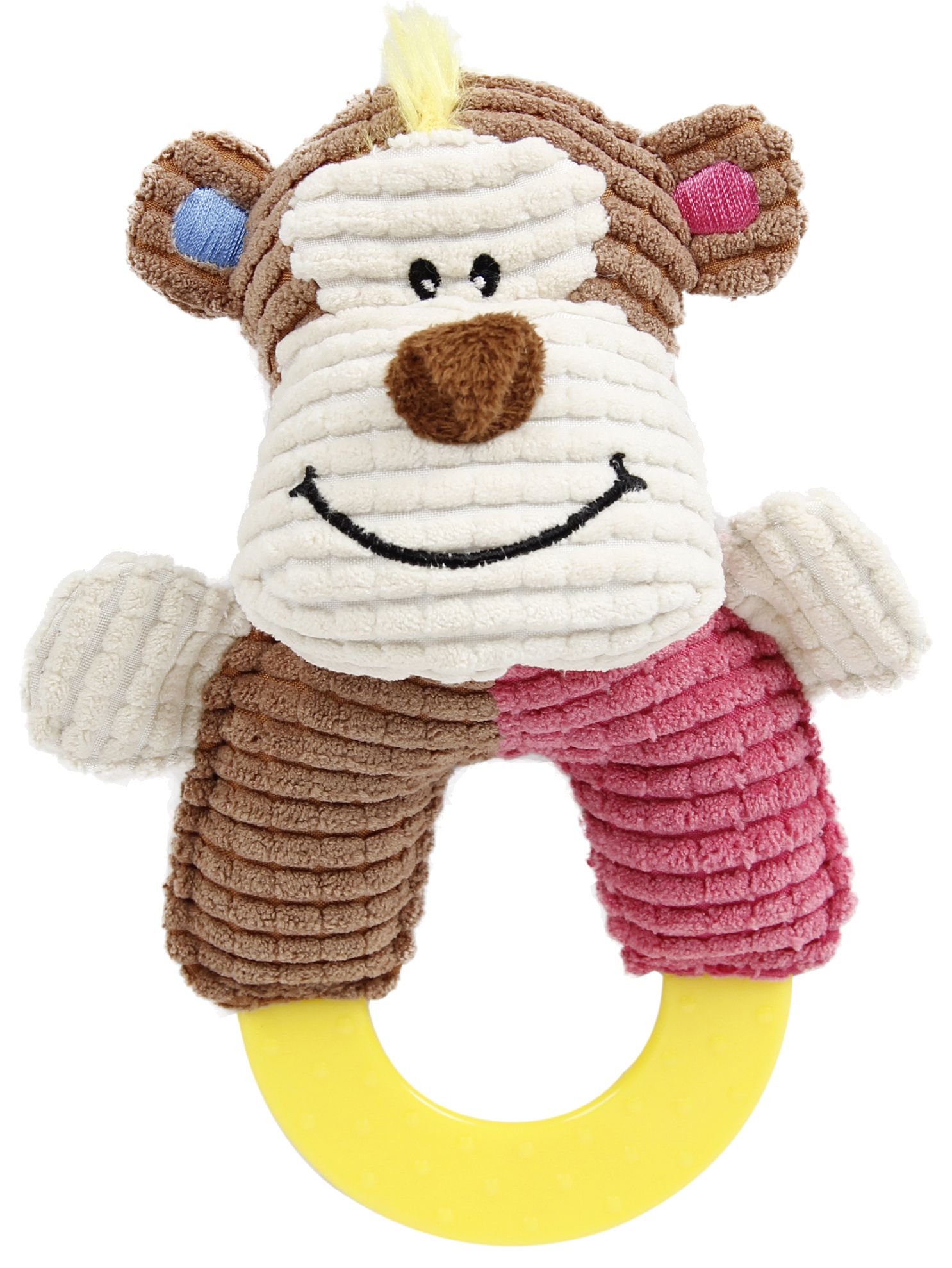 Pet Life ® 'Ring-O-Round' Plush Squeaking and Rubber Teething Newborn Puppy Dog Toy - P's One-Stop Shop 