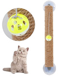 Pet Life ® 'Stick N' Claw' Sisal Rope and Toy Suction Cup Stick Shaped Cat Scratcher - P's One-Stop Shop 