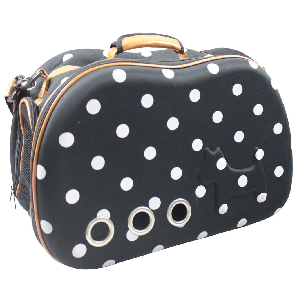 Pet Life ® 'Venta-shell' Airline Approved Perforated Dotted Collapsible Military Grade Fashion Designer Pet Dog Carrier Crate - P's One-Stop Shop 