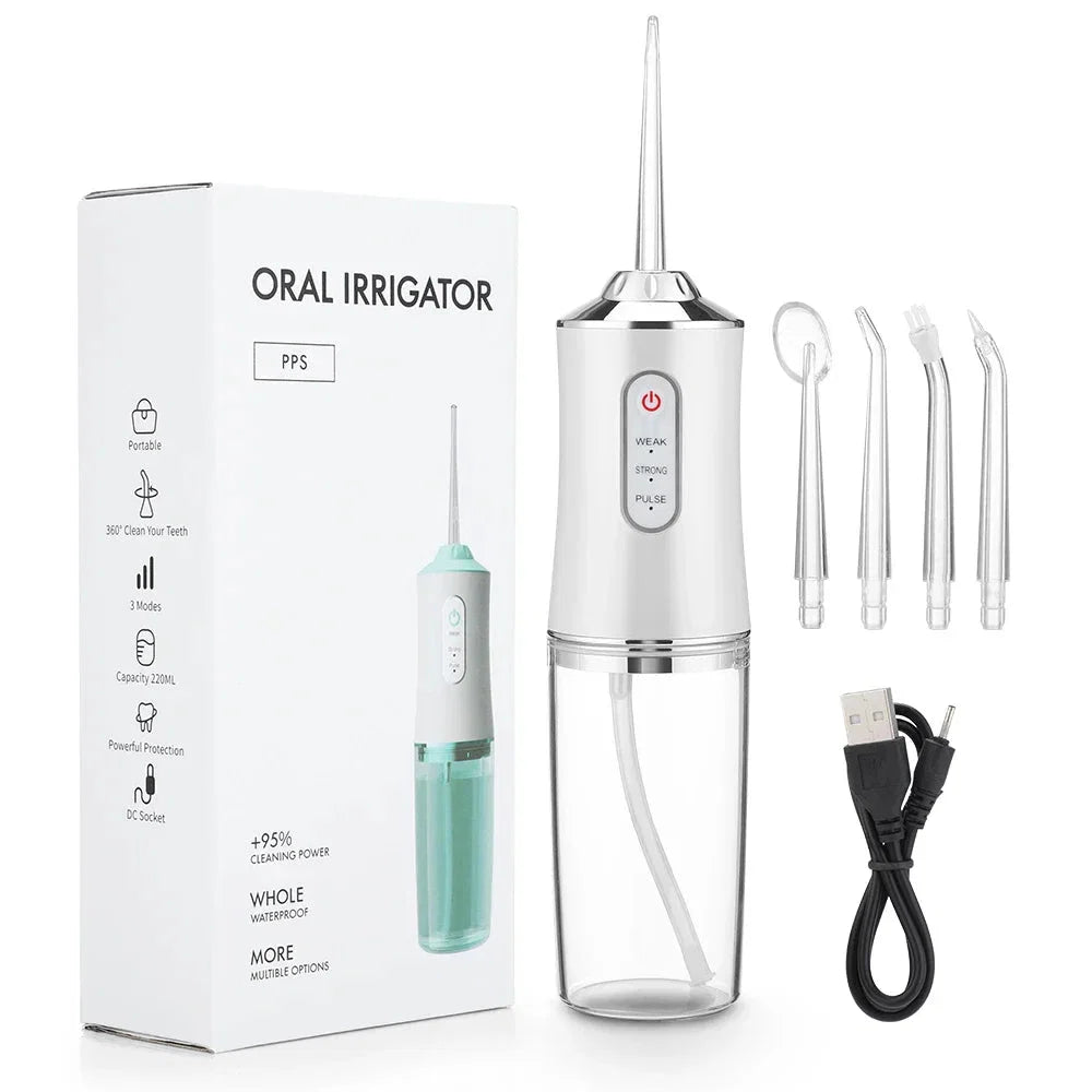 Portable Oral Irrigator - Dental Water Flosser for Teeth Cleaning & Whitening - P's One-Stop Shop 