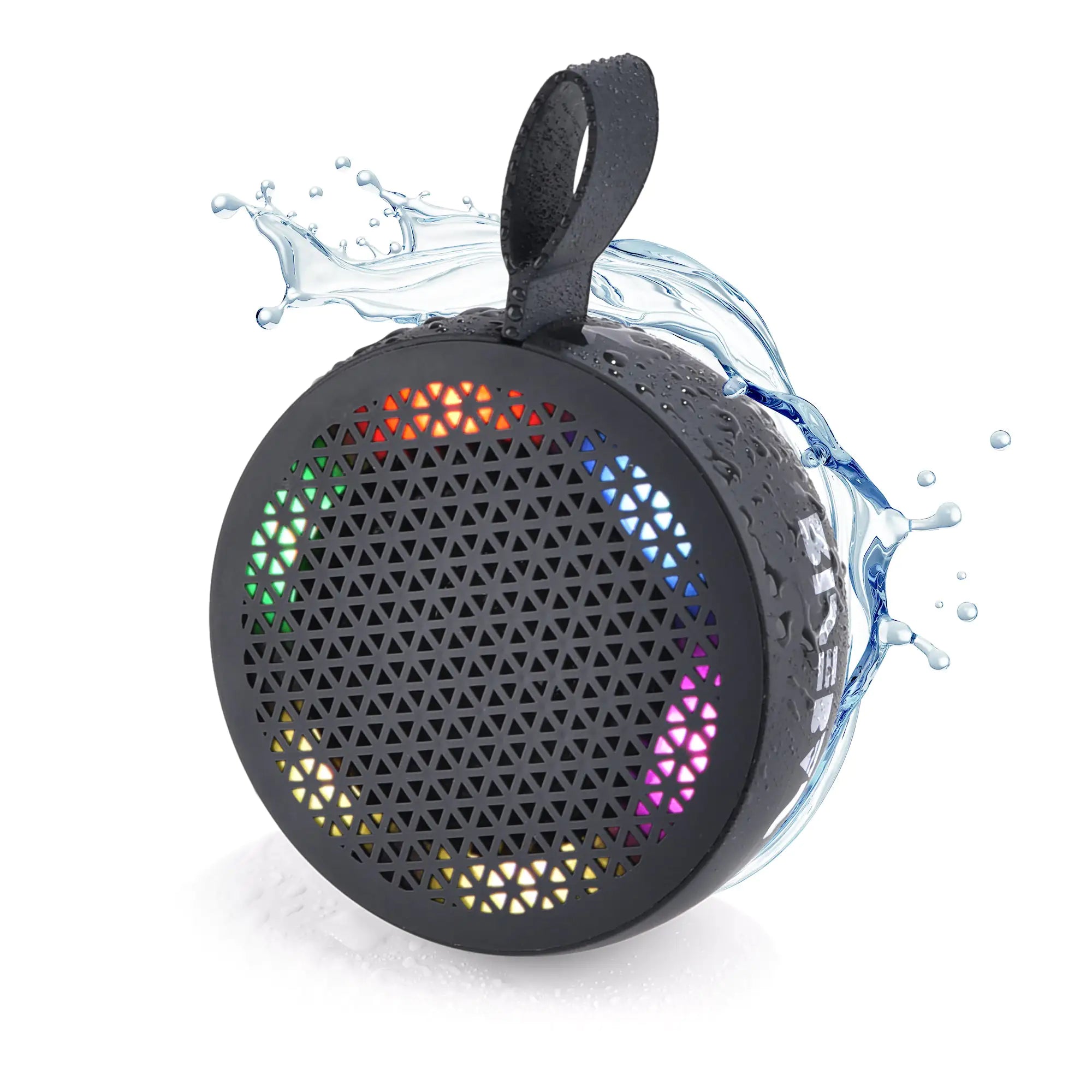 RISEBASS Water Resistant Bluetooth Shower Speaker, Handsfree Portable Speakerphone Control Buttons with LED Light, True Wireless Stereo for Bathroom, Kitchen, Hiking, Kayak, Beach, Gifts - P's One-Stop Shop 