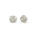 Rosette silver stud earrings - P's One-Stop Shop 