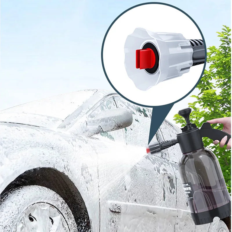 SEAMETAL 2L Car Wash Spray Bottle Foam Sprayer Hand Pump Foam Sprayer Car Air Pressure Spray Washer Auto Window Cleaning Tools - P's One-Stop Shop 
