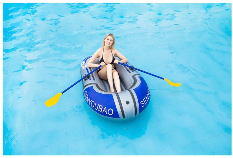 Single Boat Double Inflatable Boat Kayak PVC Boat Hovercraft Fishing Boat - P's One-Stop Shop 