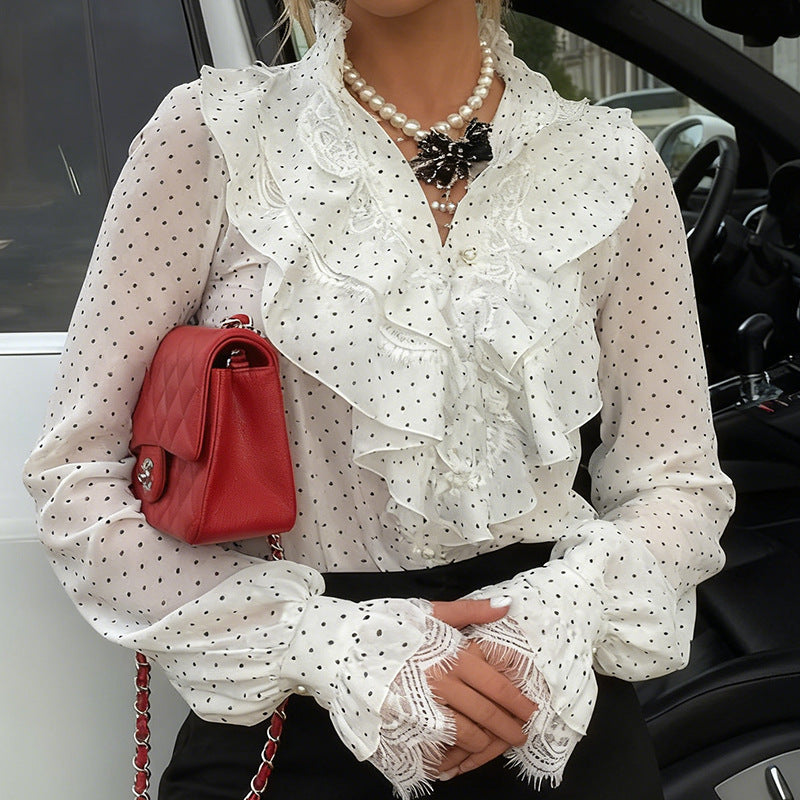Spring Women Clothing Stylish Long Sleeves Fluctuation Women Shirt Top - P's One-Stop Shop 
