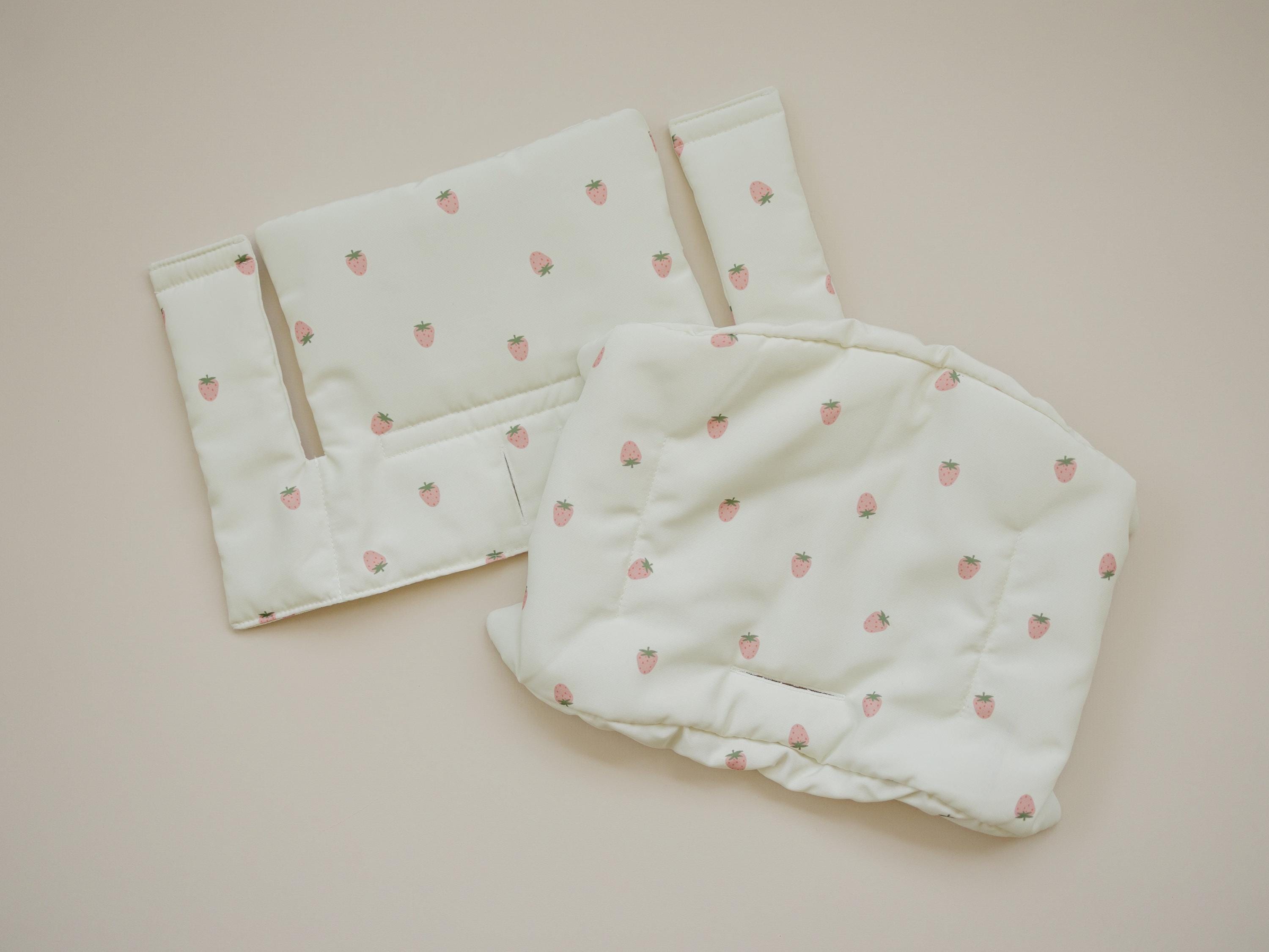 Strawberry Cushion for the Stokke Tripp Trapp Highchair - Wipeable Cover - Baby Highchair Accessories - Berry Print - P's One-Stop Shop 