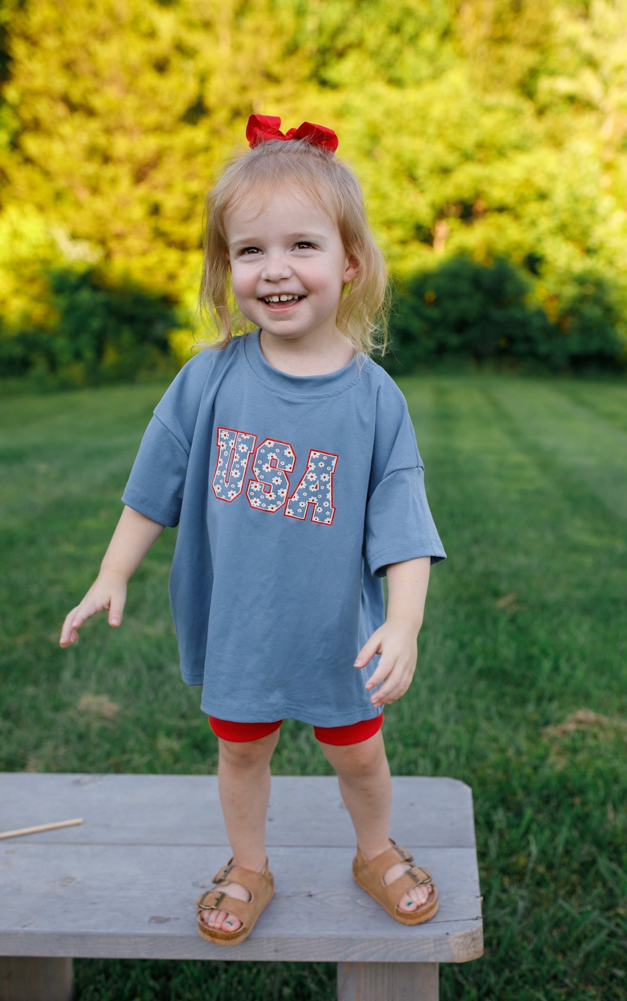 USA Daisy Oversized T-Shirt - P's One-Stop Shop 