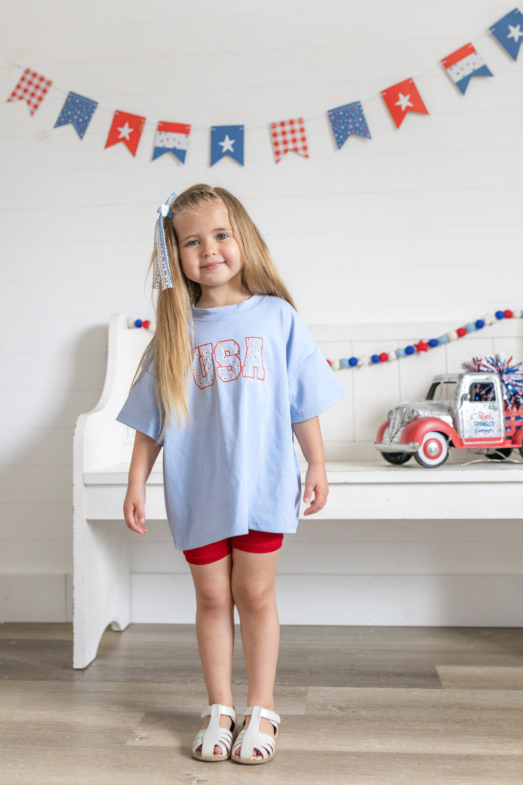 USA Daisy Oversized T-Shirt - P's One-Stop Shop 