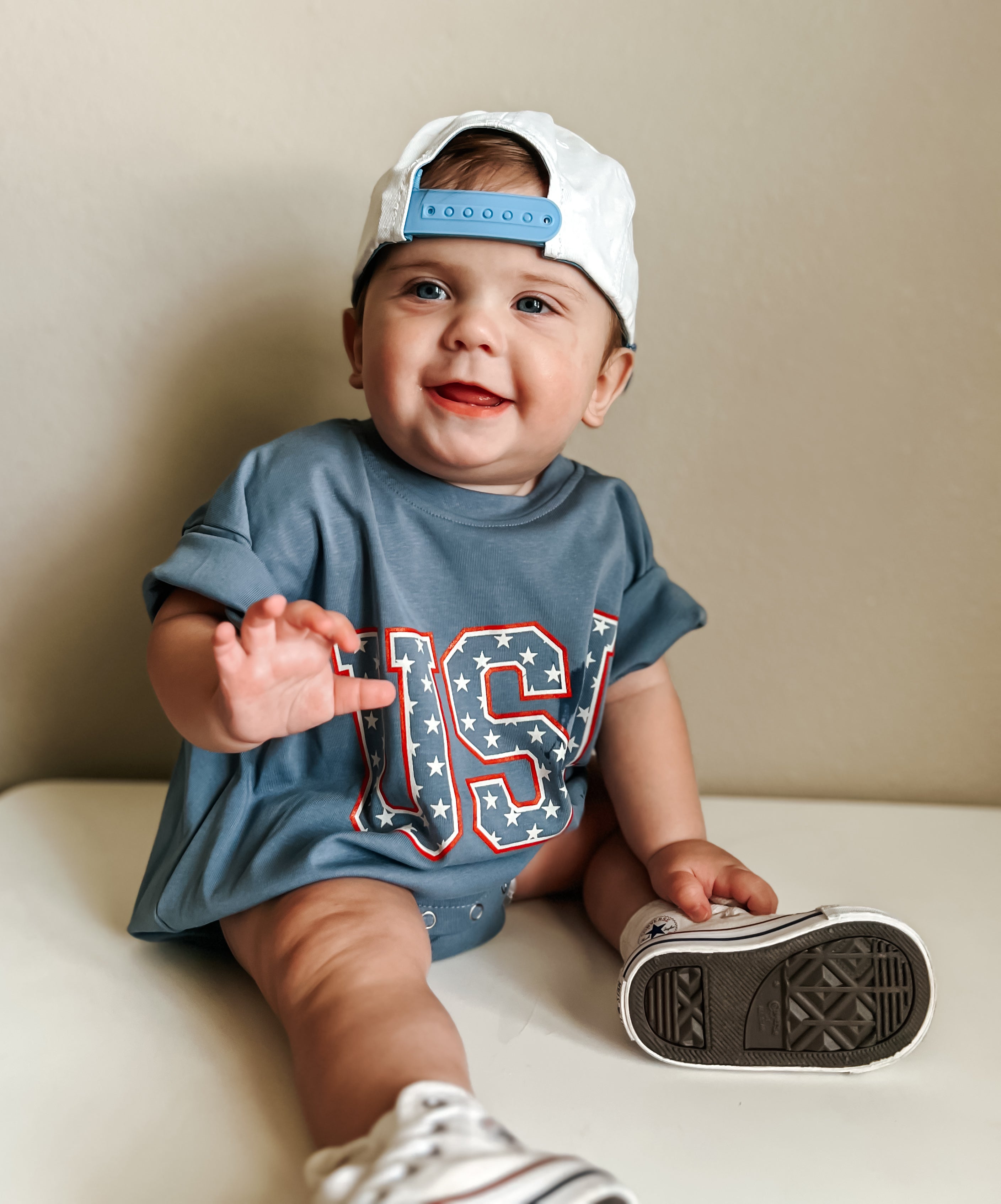 USA Stars T-Shirt Romper - P's One-Stop Shop 