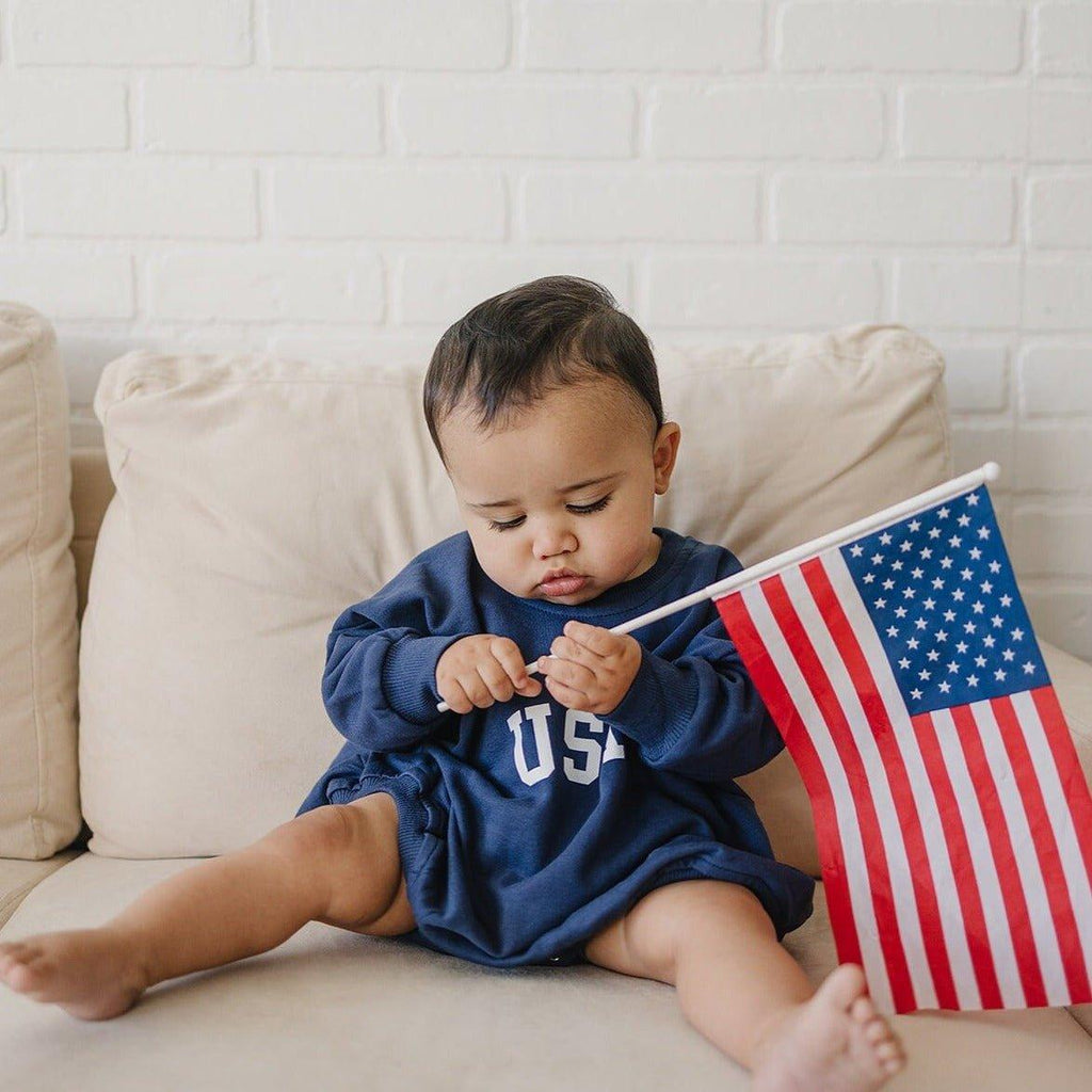 USA Sweatshirt Romper - more colors - P's One-Stop Shop 