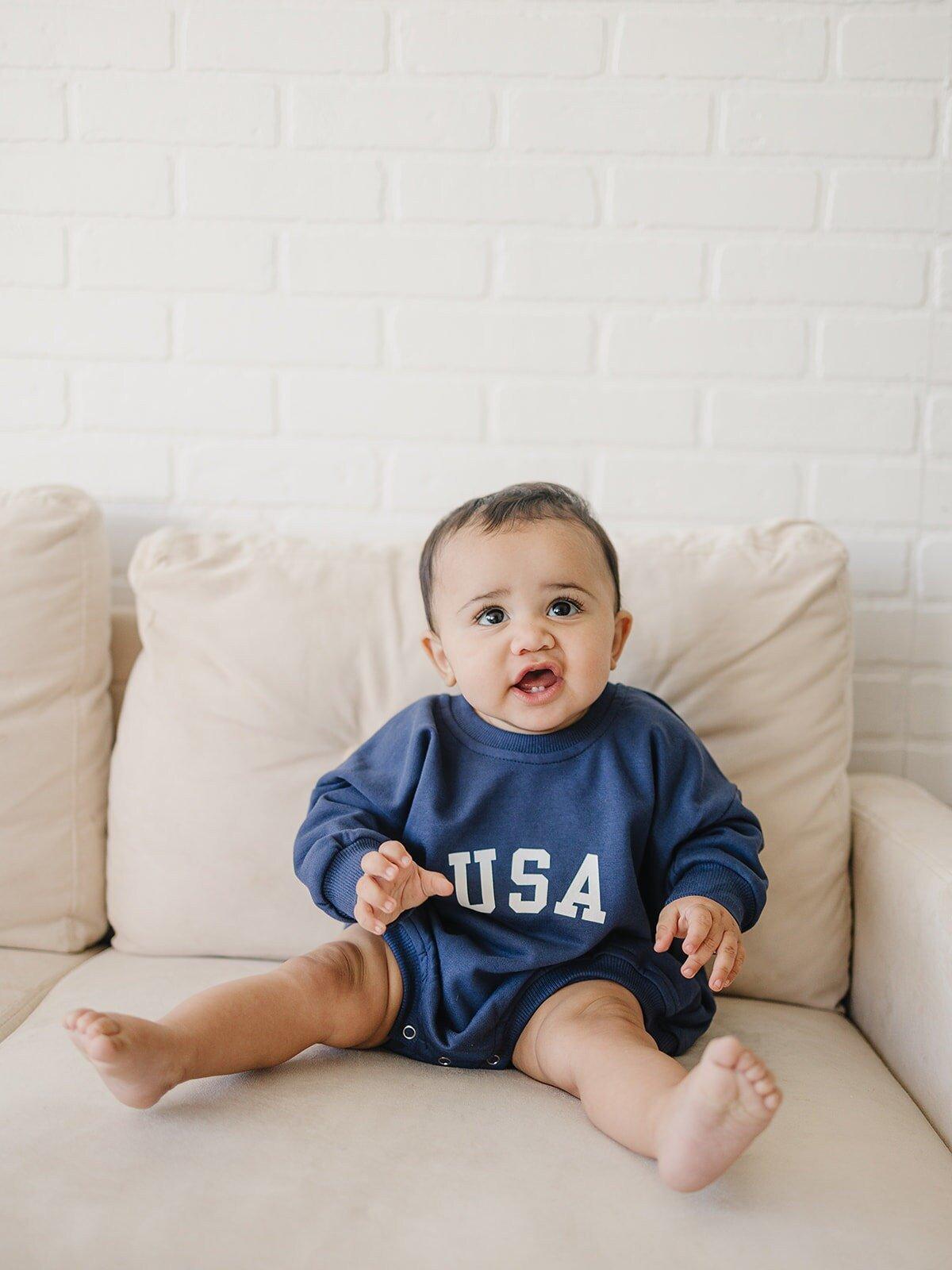 USA Sweatshirt Romper - more colors - P's One-Stop Shop 
