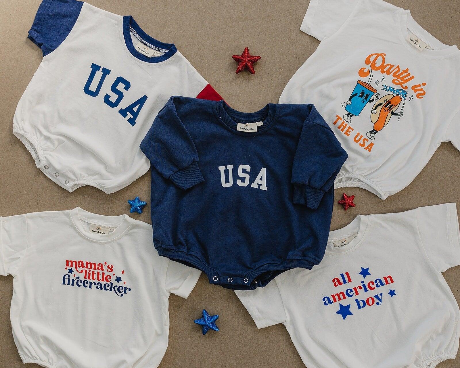 USA Sweatshirt Romper - more colors - P's One-Stop Shop 