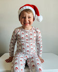 Vintage Santa Bamboo Christmas Pajamas - 2pc Set - P's One-Stop Shop 