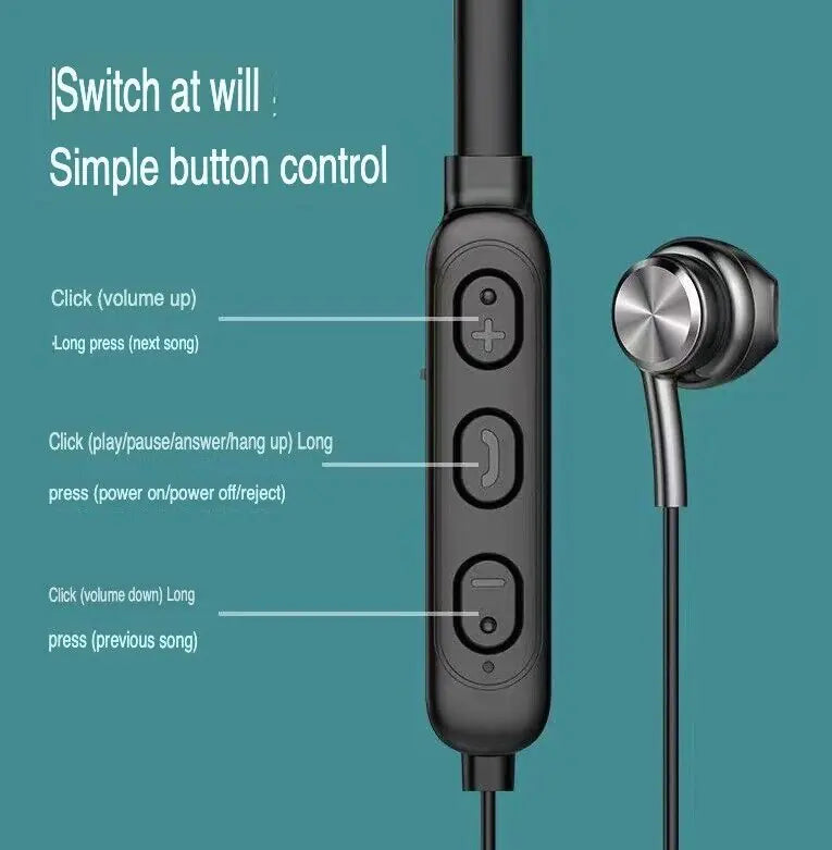 Waterproof Bluetooth 5.0 Earbuds Stereo Sport Wireless Headphones in Ear Headset - P's One-Stop Shop 
