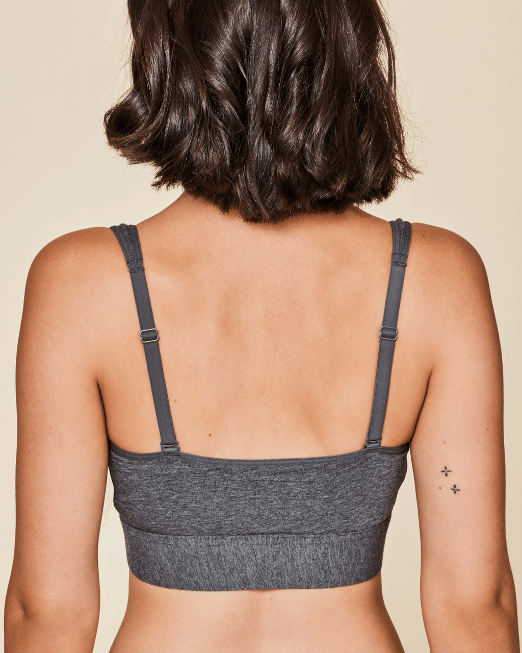 Wilderness Front‑Closure Cotton Bralette - Grey - P's One-Stop Shop 