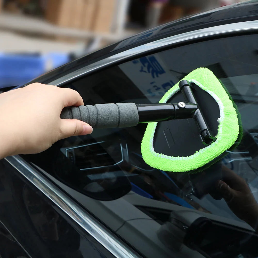 Window Scraping Mist Eliminator Microfiber Car Window Cleaner Telescopic Window Glass Cleaner Car Windshield Cleaning Brush - P's One-Stop Shop 