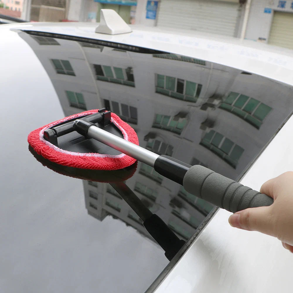 Window Scraping Mist Eliminator Microfiber Car Window Cleaner Telescopic Window Glass Cleaner Car Windshield Cleaning Brush - P's One-Stop Shop 