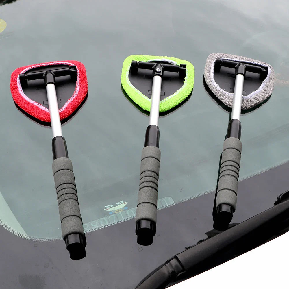 Window Scraping Mist Eliminator Microfiber Car Window Cleaner Telescopic Window Glass Cleaner Car Windshield Cleaning Brush - P's One-Stop Shop 