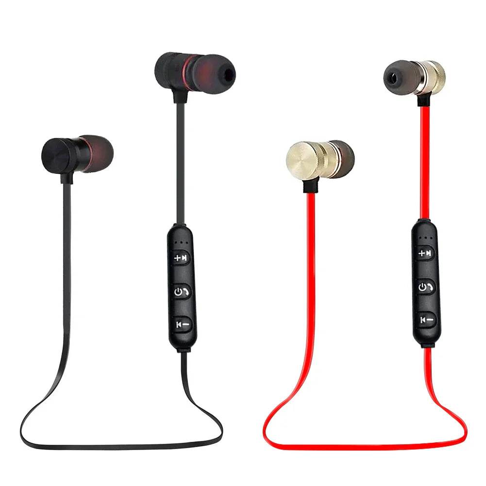 Wireless earphones Neckband Magnetic Sports 4.1 Bluetooth Earphone Stereo Earbuds Music Metal Headphones With Mic For All Phones - P's One-Stop Shop 