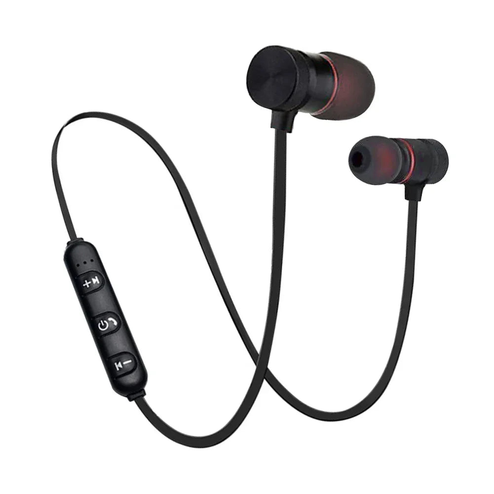 Wireless earphones Neckband Magnetic Sports 4.1 Bluetooth Earphone Stereo Earbuds Music Metal Headphones With Mic For All Phones - P's One-Stop Shop 