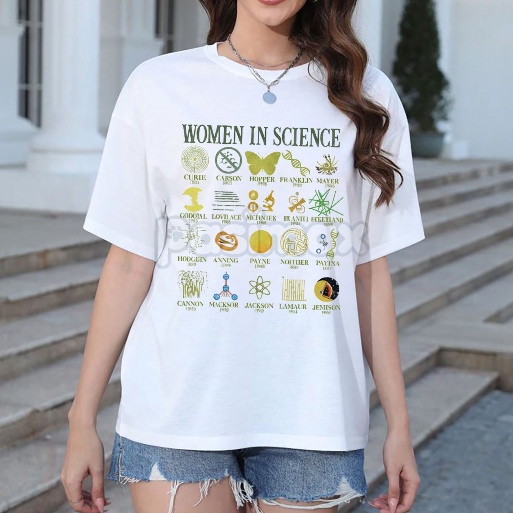 Women in Science T-Shirt - Scientist Empowerment Graphic Tee, Female STEM Apparel, Unisex Educational Gift for Her - P's One-Stop Shop 