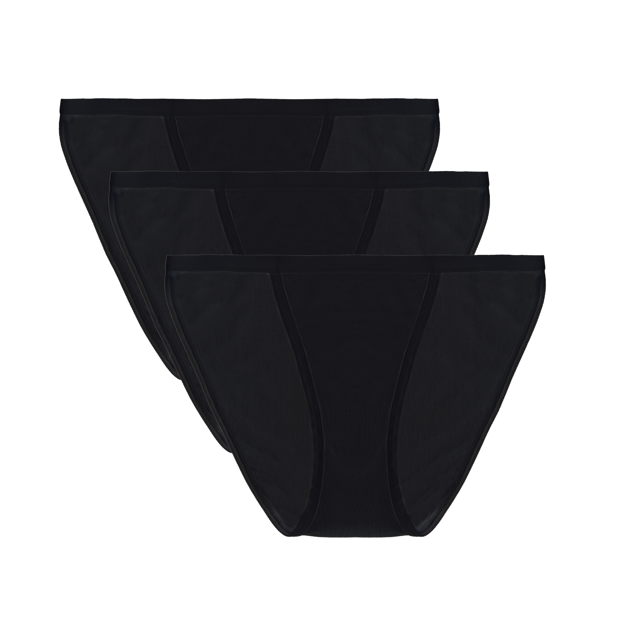 Women's Bamboo/Cotton Bikini Style Underwear Black Color - 3-pack - P's One-Stop Shop 