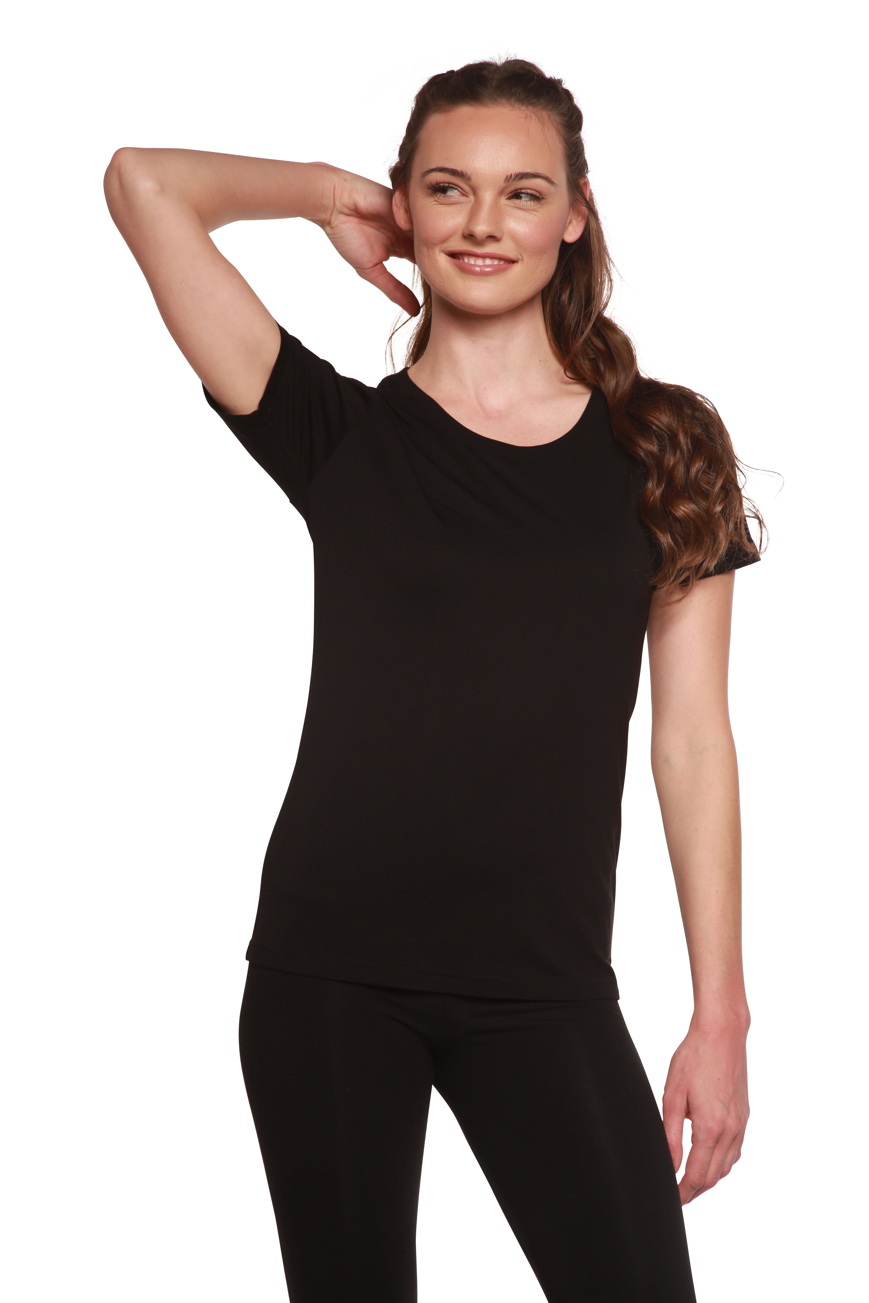 Women's Bamboo/Cotton Short Sleeve Scoop Neck T-Shirt - P's One-Stop Shop 