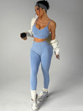 Women's Seamless Cropped Top & Pants Set - P's One-Stop Shop 