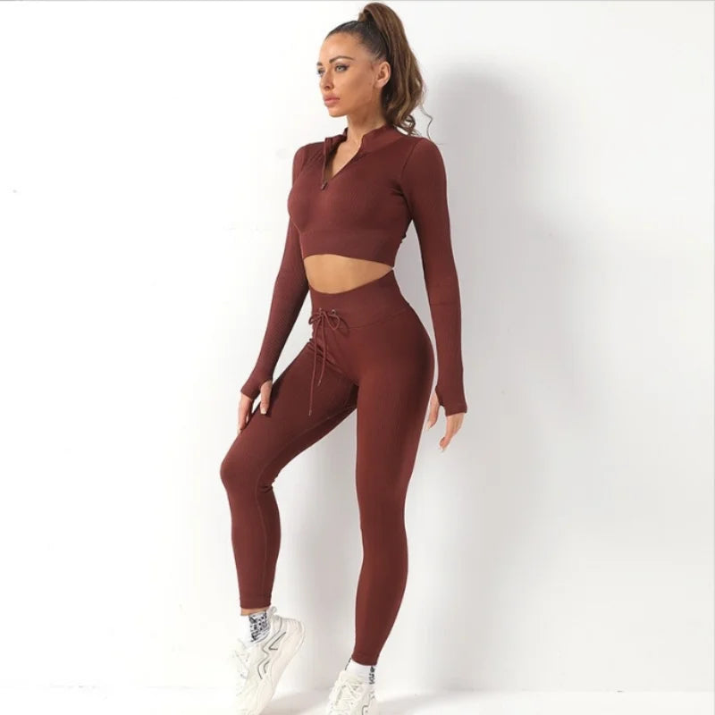 Women's Seamless Fitness Yoga Suit Set - P's One-Stop Shop 