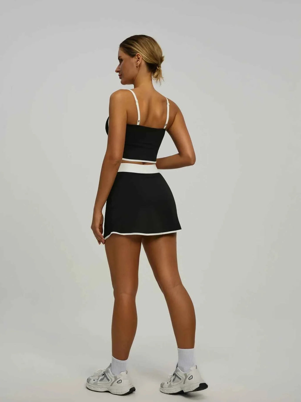 Women's Sports Set: Padded Crop Top & Pocket Skort - P's One-Stop Shop 