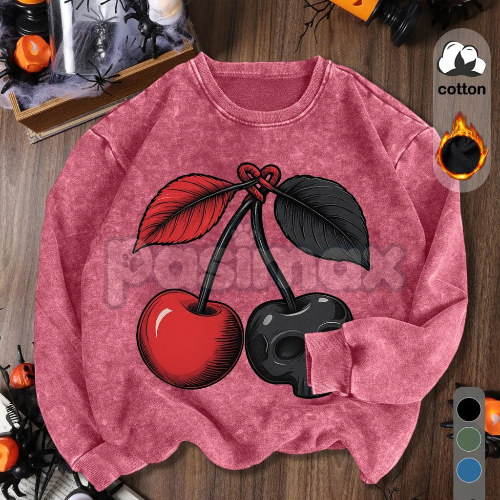 Women's Vintage Soft Pullover Sweatshirt – Cozy Casual Garment-Dyed Crewneck - P's One-Stop Shop 