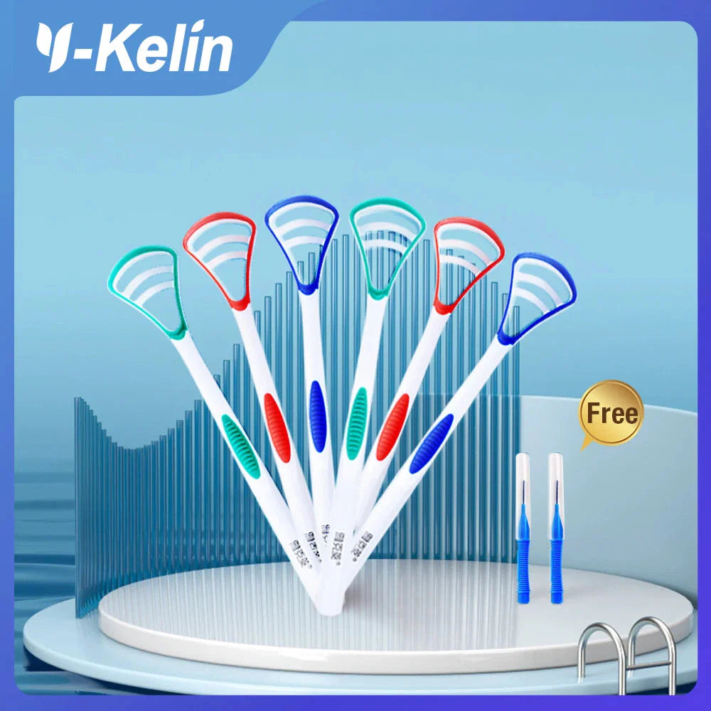 Y-Kelin Tongue Scraper Oral  Cleaner Brush Fresh Breath Cleaning Coated  Toothbrush  Hygiene Care Tools - P's One-Stop Shop 