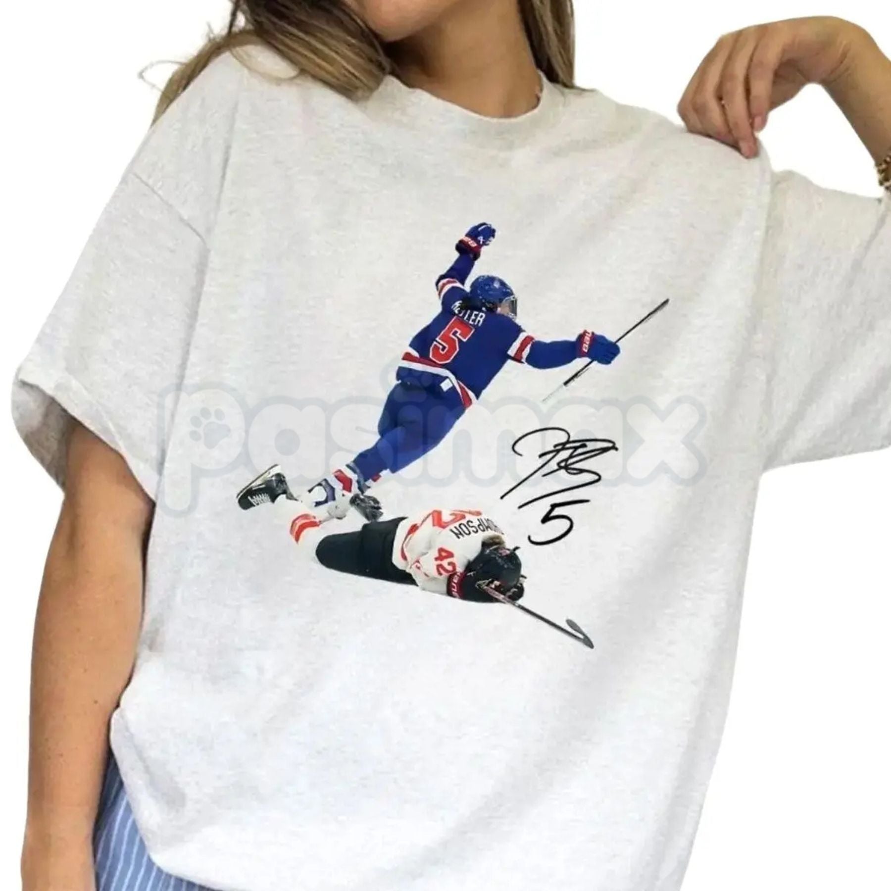 Megan Keller & Hilary Knight Vintage Hockey T-Shirt - USA Women's Hockey Legend Graphic Tee, Retro 90s Style Sports Apparel, Premium Heavyweight Unisex 100% Cotton Top, Olympic Hockey Fan Shirt, Hilary Knight & Megan Keller Souvenir Tee - P's One-Stop Shop 